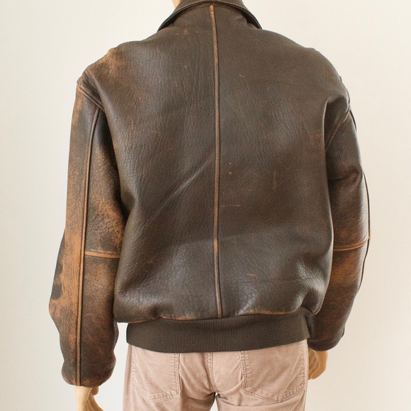 Avirex Jackets & Coats Vintage Avirex Brown Leather Flight Bomber
